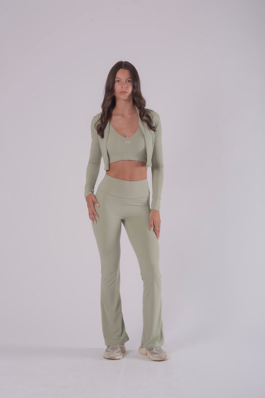 HD Seamless Scrunch Bra Top - OLIVE