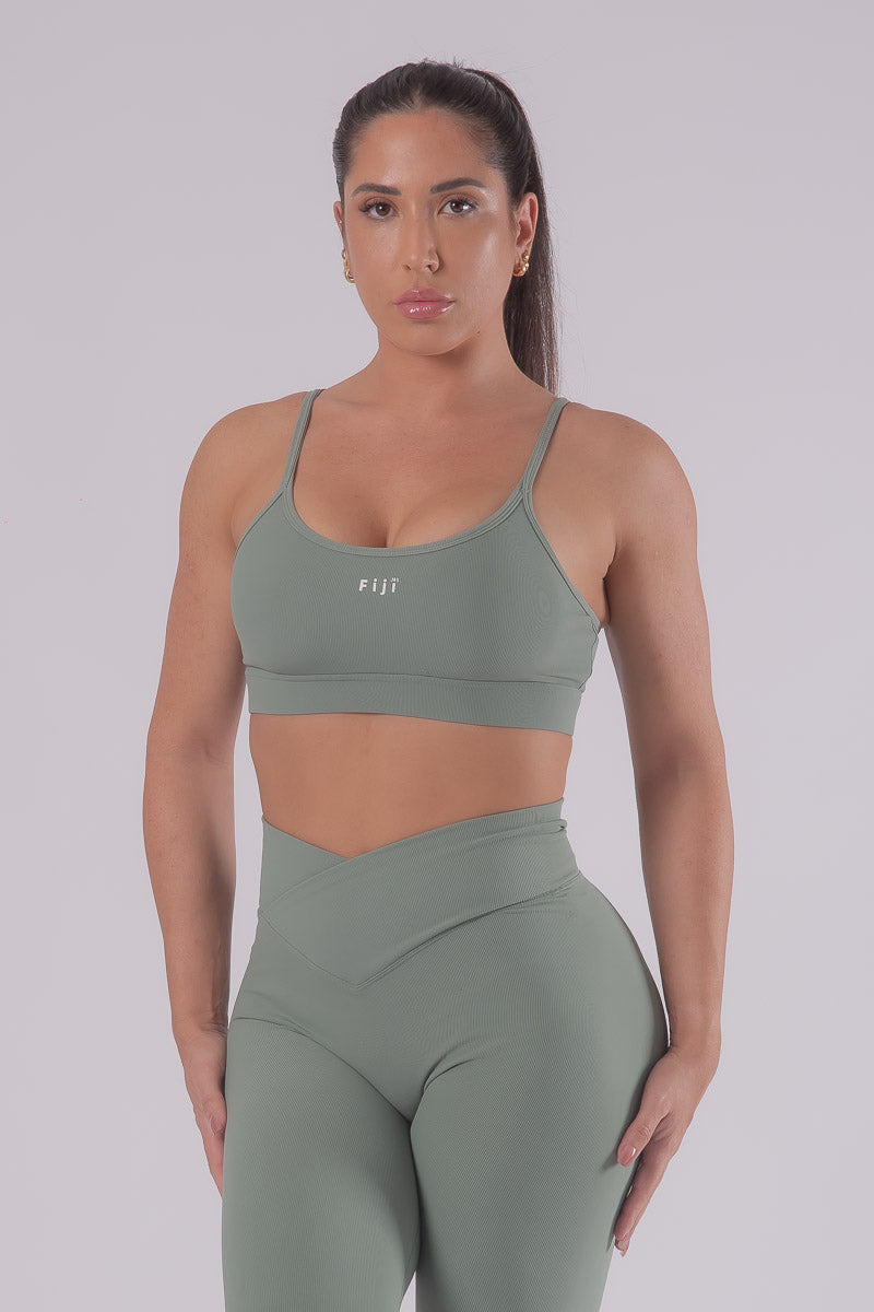 Ribbed Dream Bra Top - OLIVE