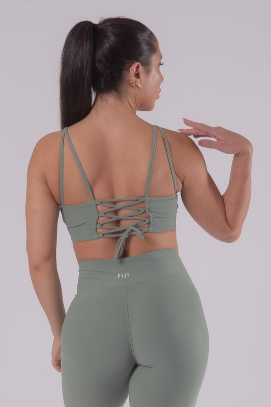 Ribbed Dream Bra Top - OLIVE