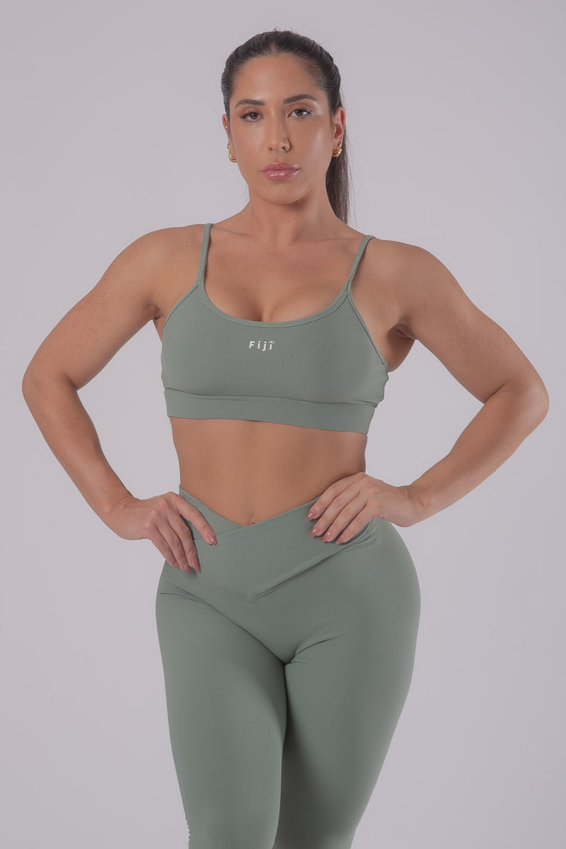 Ribbed Dream Bra Top - OLIVE