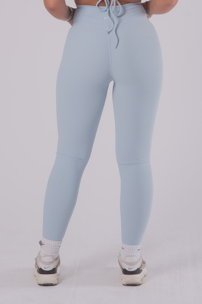 Ribbed Dream Leggings - ICE BLUE