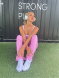 Load image into Gallery viewer, Statement contrast flared pants - Cotton Candy Pink
